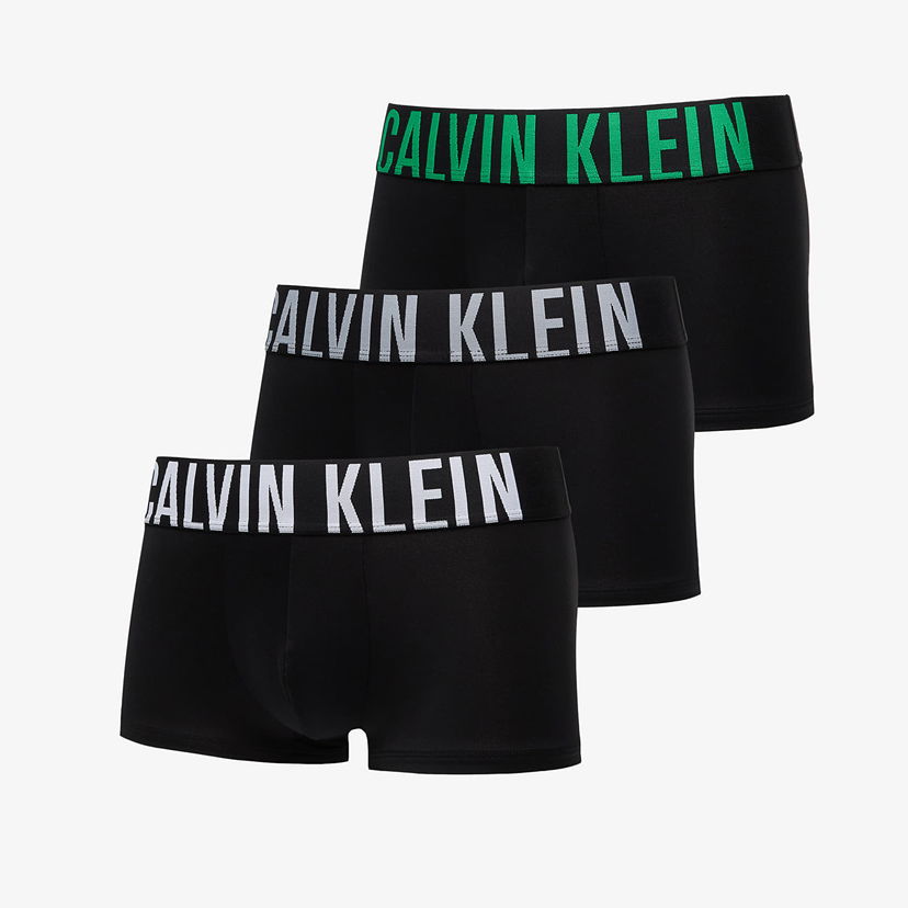 Боксерки CALVIN KLEIN Intense Power Microfiber Stretch Low Rise Trunk 3-Pack Black Черно | 000NB3611A VPA