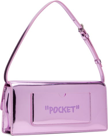 Чанта през рамо Off-White Jitney 1.0 Metallic Flap Shoulder Bag 'Personal Property' Розово | OWNN172F25FAB0023232, 2
