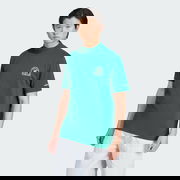 Green Mock Neck Graphic T-Shirt