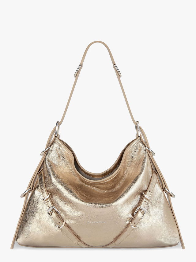 Voyou Medium Metallic Leather Shoulder Bag