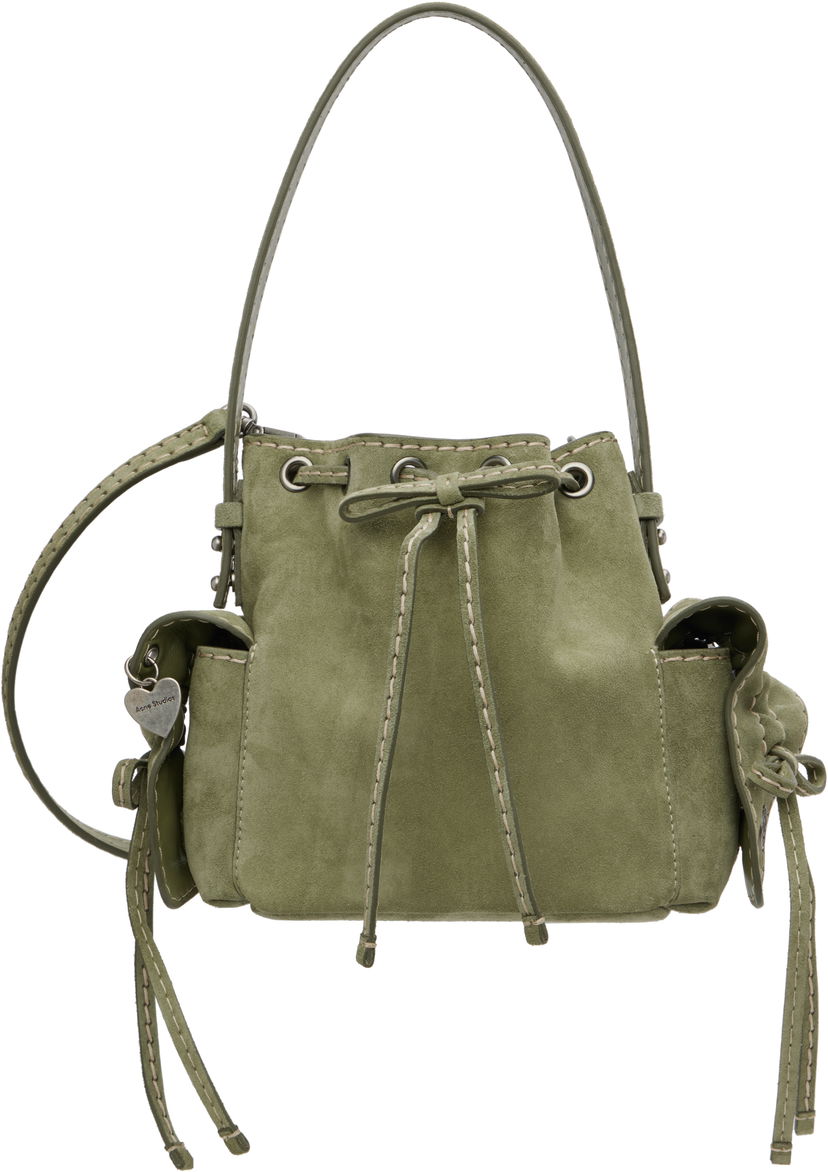 Дамска чанта Acne Studios Acne Studios Multipocket Mini Bucket Bag Зелено | A10458-