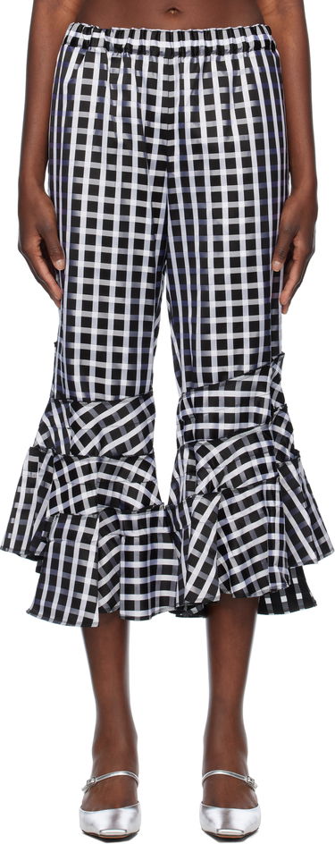 Къси панталони Comme des Garçons Comme des Garçons Check Ruffle Cropped Trousers Черно | RO-P010-051-1, 0