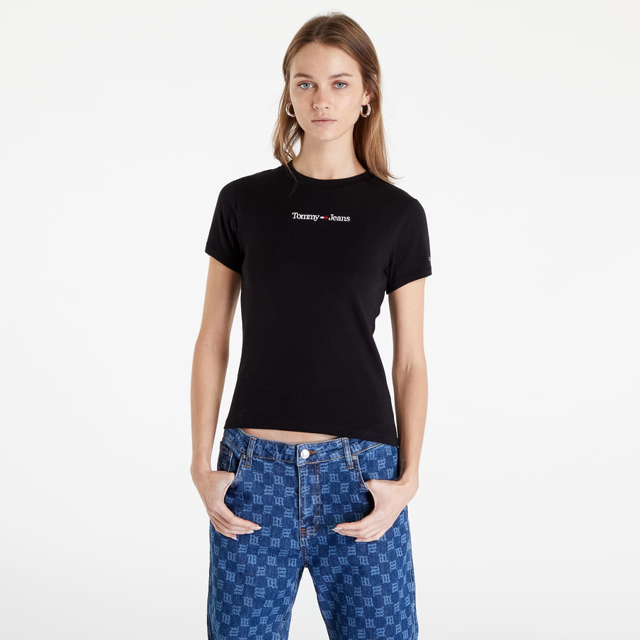Тениска Tommy Hilfiger JEANS Bby Serif Linear T-Shirt Черно | DW0DW14364 BDS, 0