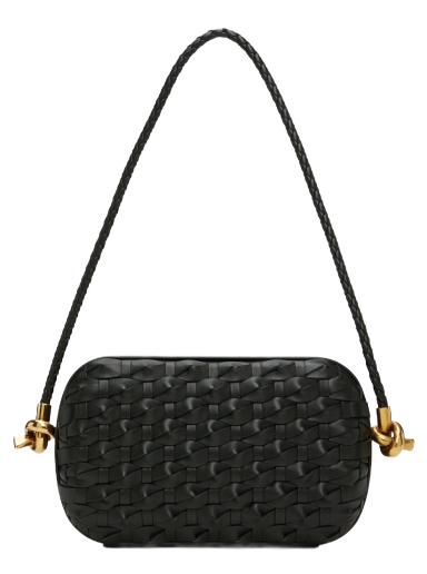 Чанта през рамо Bottega Veneta Knot On Strap Clutch Зелено | 717623 V3AC1