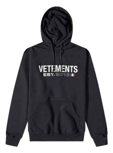 Суитчър VETEMENTS Flag Logo Hoodie Black Черно | UE54HD100B