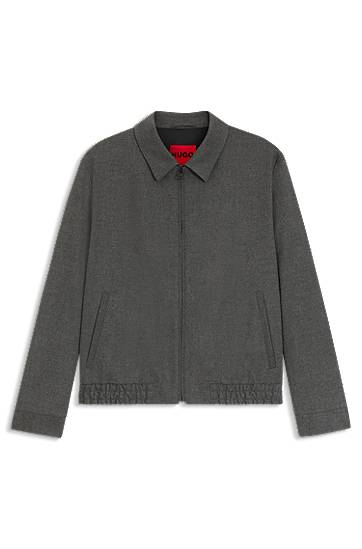 Яке BOSS Slim-Fit Stretch Flannel Jacket Сиво | 50547290, 0