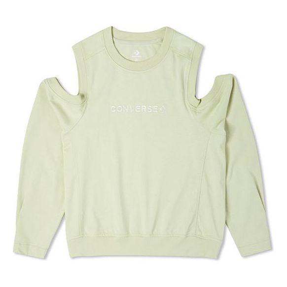 Суитчър Converse Twisted Knits Cold Shoulder Top Зелено | 10023190-A03
