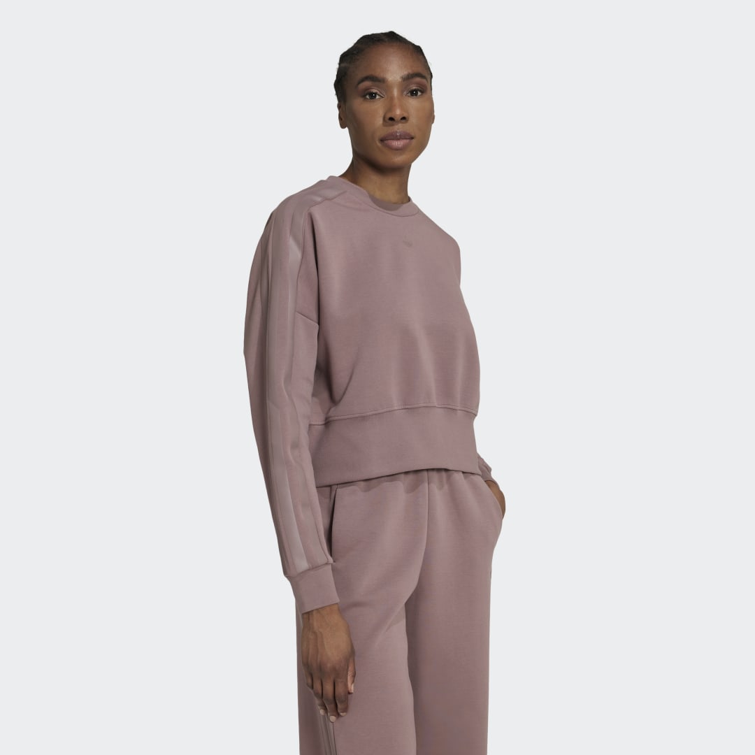 Пуловер adidas Originals Adicolor Contempo Chunky 3-Stripes Crewneck Бургунди | HM1737, 0