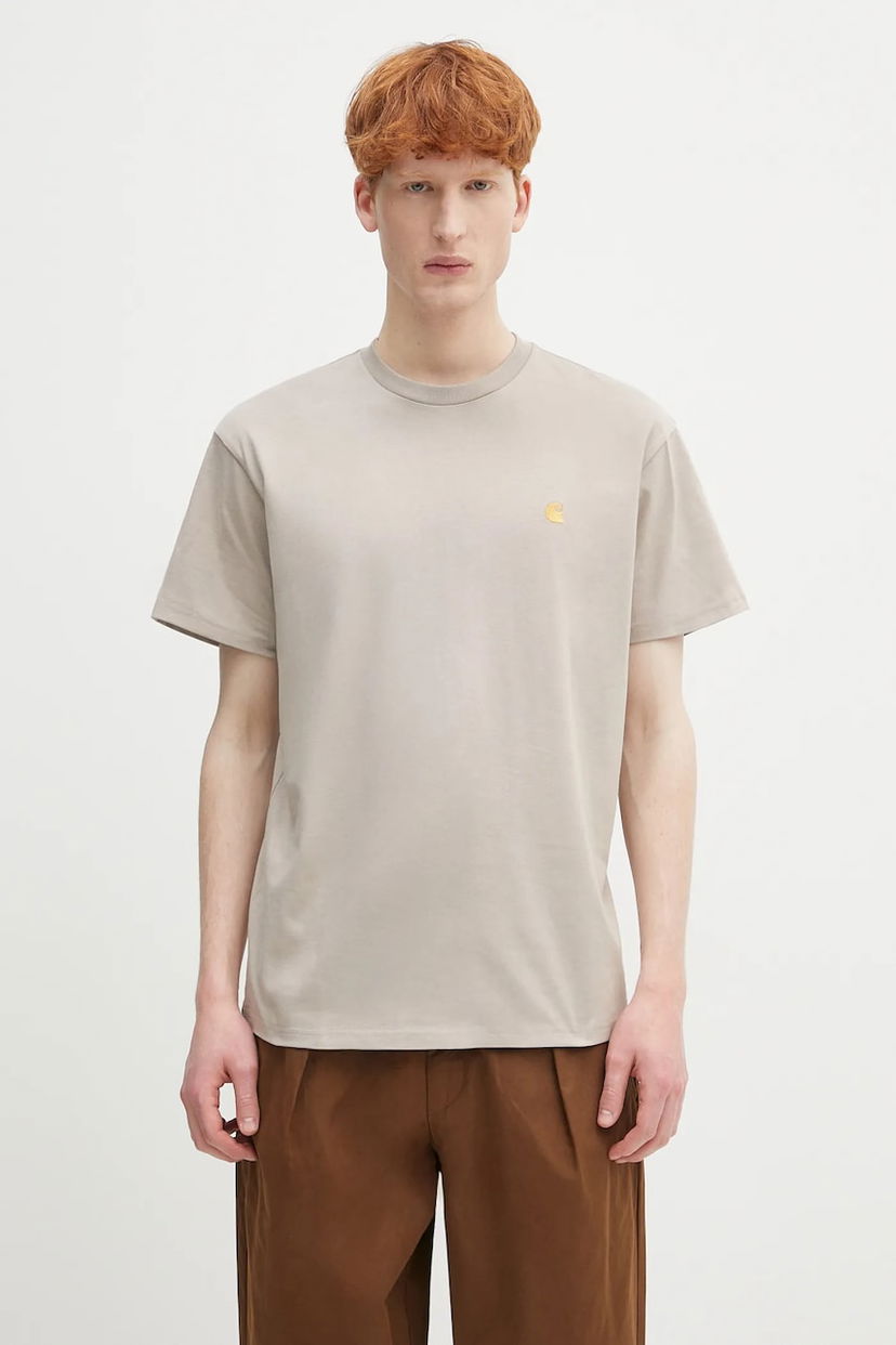 Тениска Carhartt WIP S/S Chase T-Shirt Бежово | I026391.2Q6XX