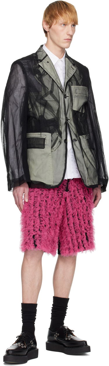Къси панталони Comme des Garçons Comme des Garçons Homme Plus Gabardine and Tulle Shorts Розово | PO-P063-051, 3