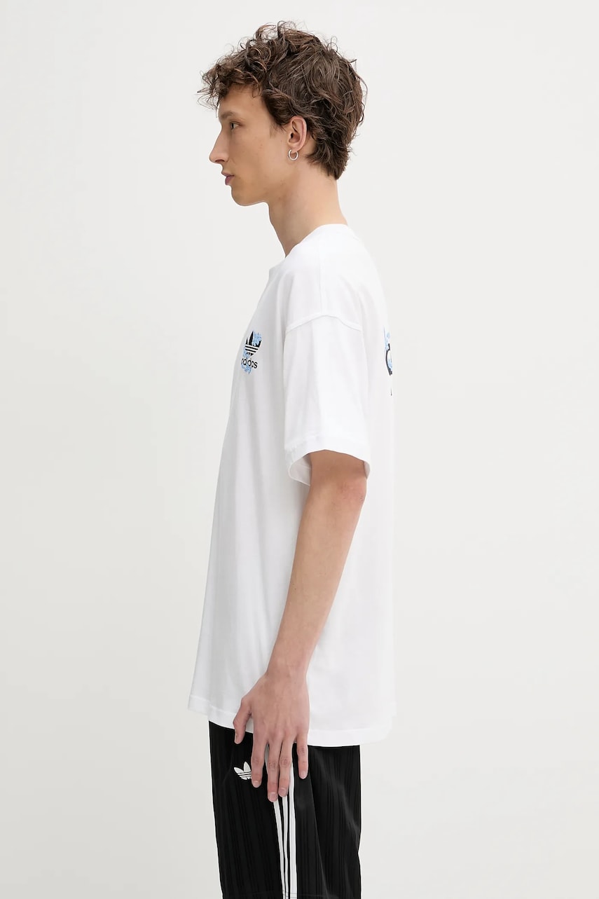 Тениска adidas Performance Florals Logo Oversized T-Shirt Бяло | KE6586, 1