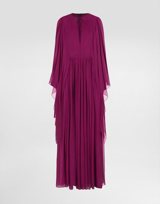 Dolce & Gabbana Silk Chiffon Caftan Dress with Drawstring