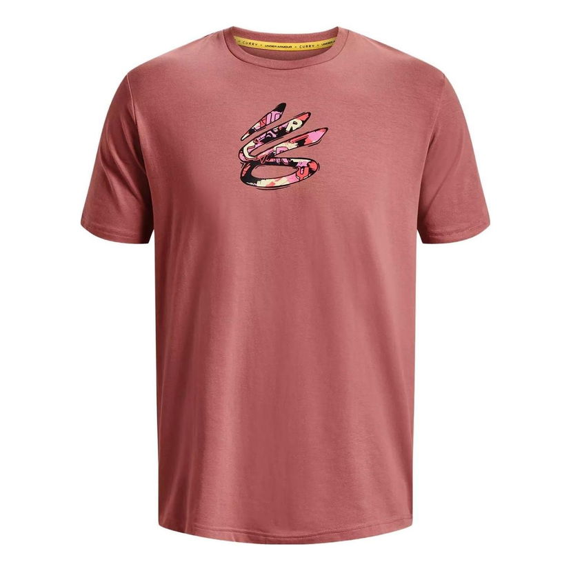 Тениска Under Armour Curry Comic Fill Short Sleeve T-Shirt Червено | 1376806-604