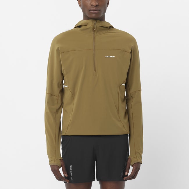 Суитчър Salomon Sense Aero Hybrid Hoodie Зелено | LC2639300, 0