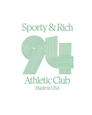 Тениска Sporty & Rich 94 Athletic Club T-Shirt Бяло | TS843WH, 1