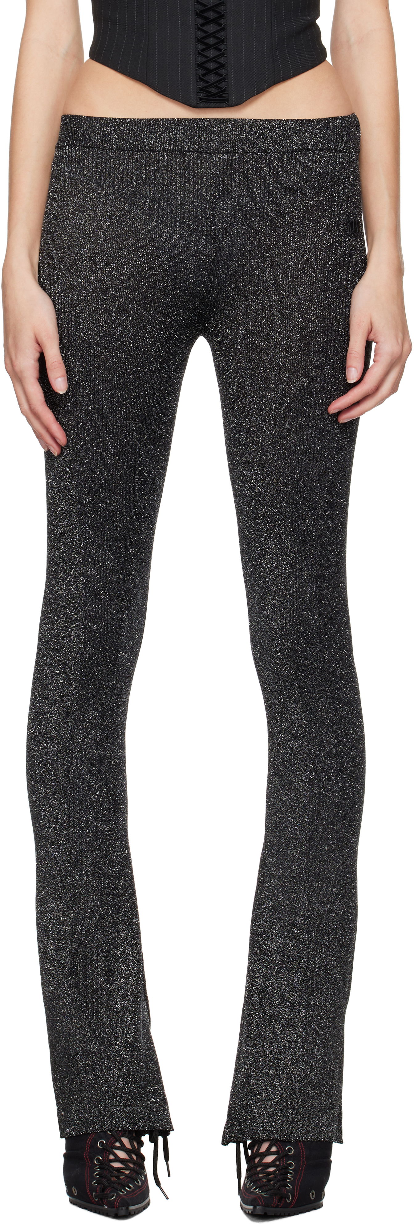 Клинове MISBHV Knitted Flared Trousers Черно | 241W307, 0