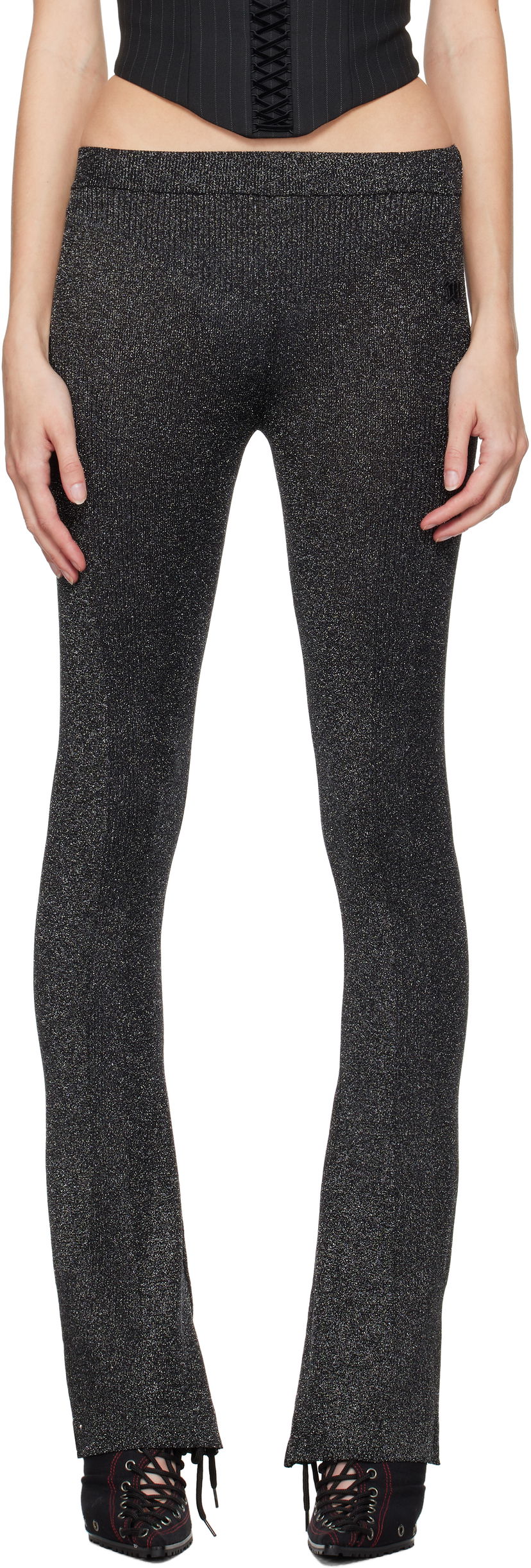 Клинове MISBHV Knitted Flared Trousers Черно | 241W307