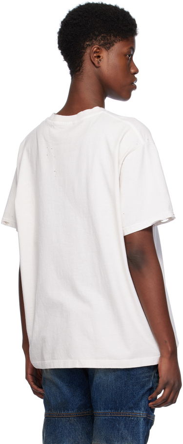 Тениска We11done We11done Lettering Distressed T-Shirt Бяло | WD-TT0-24-705-U-WH, 2
