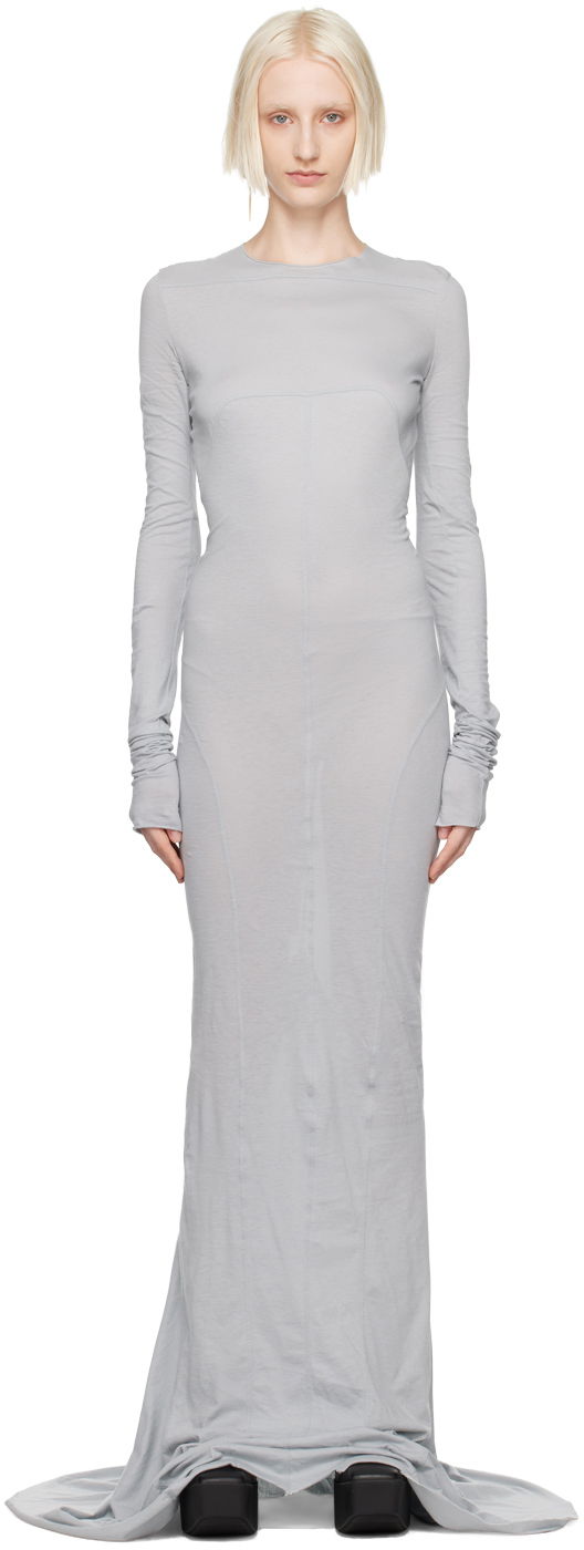 Pокля Rick Owens Blue Porterville Edfu Maxi Dress Сиво | RP02D3563 JWS