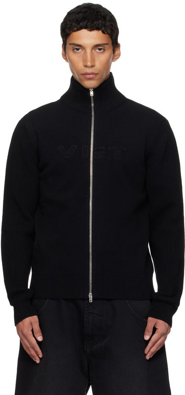 Пуловер VETEMENTS VETEMENTS 'VET' Zip-Up Sweater Черно | UH76KN400B, 0