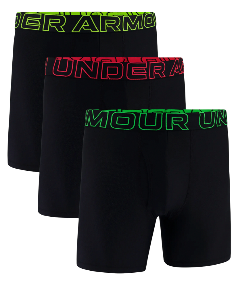 Боксерки Under Armour Performance Tech Mesh 6-Inch 3-Pack Boxer Briefs Черно | 1383884-005