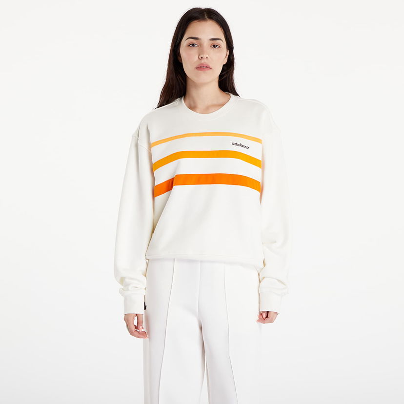 Суитчър adidas Originals Sweatshirt Off White / Eqt Orange Бяло | JC6151