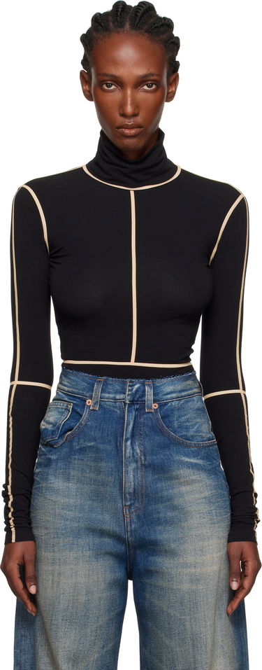боди Maison Margiela MM6 Maison Margiela Long Sleeve Turtleneck Bodysuit Черно | S52NA0072 M20125, 0