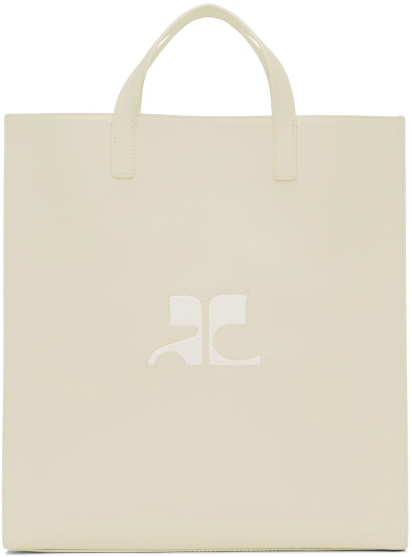 Голяма пазарска чанта Courrèges Courrèges Heritage Tote Bag Бяло | 124GSA087CR0027, 0