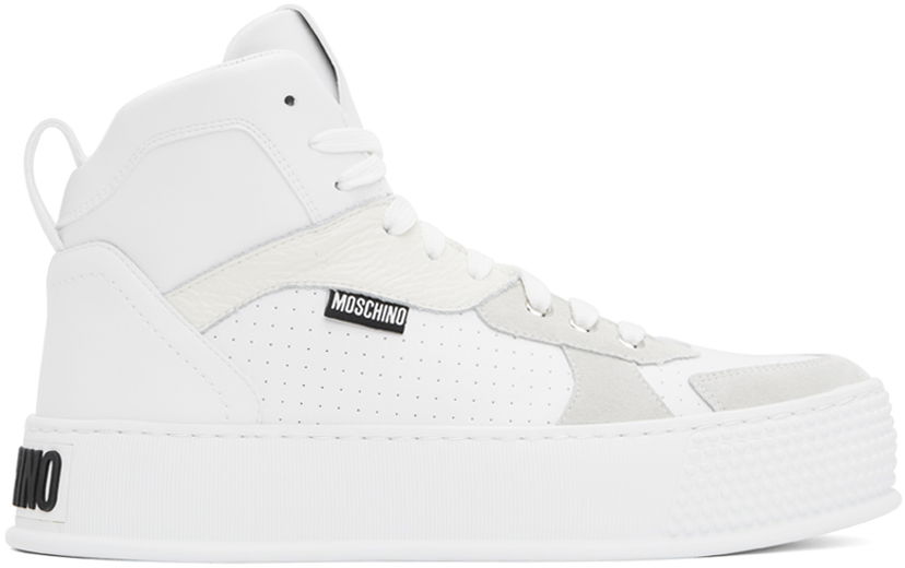 Облекло Moschino Moschino Bumps & Stripes High-Top Бяло | MB15594G0IGAE10B