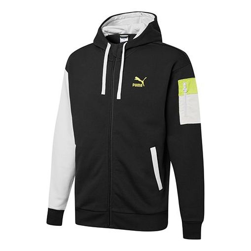 Суитчър Puma Retro Colorblock Knit Hooded Jacket Черно | 534813-01
