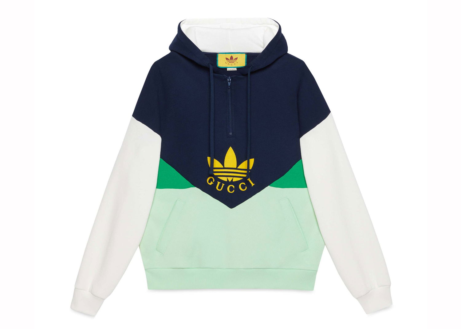 Суитчър Gucci x Adidas Hooded Sweatshirt Blue Тюркоазено | 724666 XJE20 3846, 0