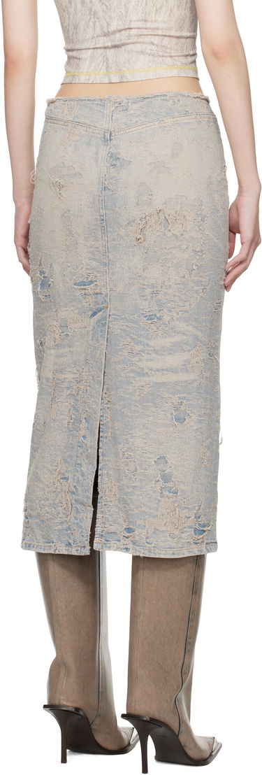 Пола Diesel Distressed Denim Midi Skirt Синьо | A16490 007Y5, 2