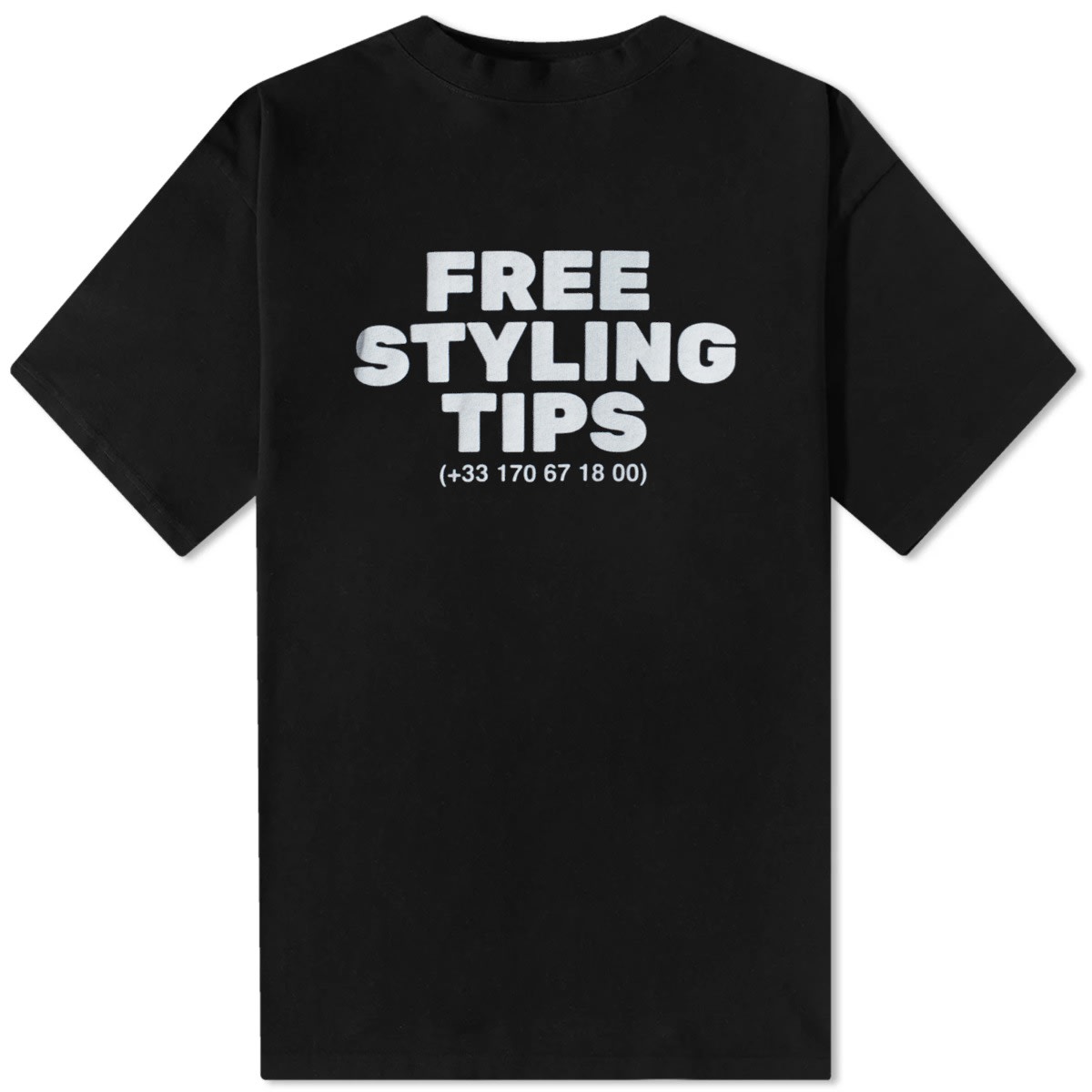 Тениска Balenciaga Free Styling Tips Tee Черно | 744439-TOVG2-9034, 0