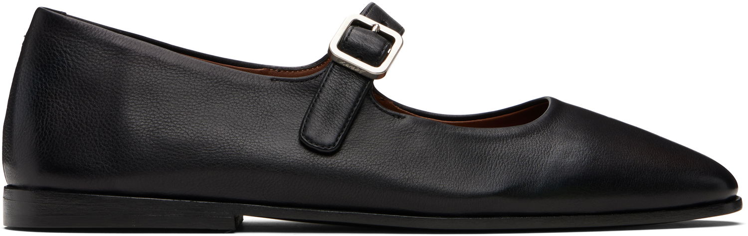 Кецове и обувки Marsèll Marsell Scivolo Leather Ballerina Flats Черно | MW8376 P010, 0