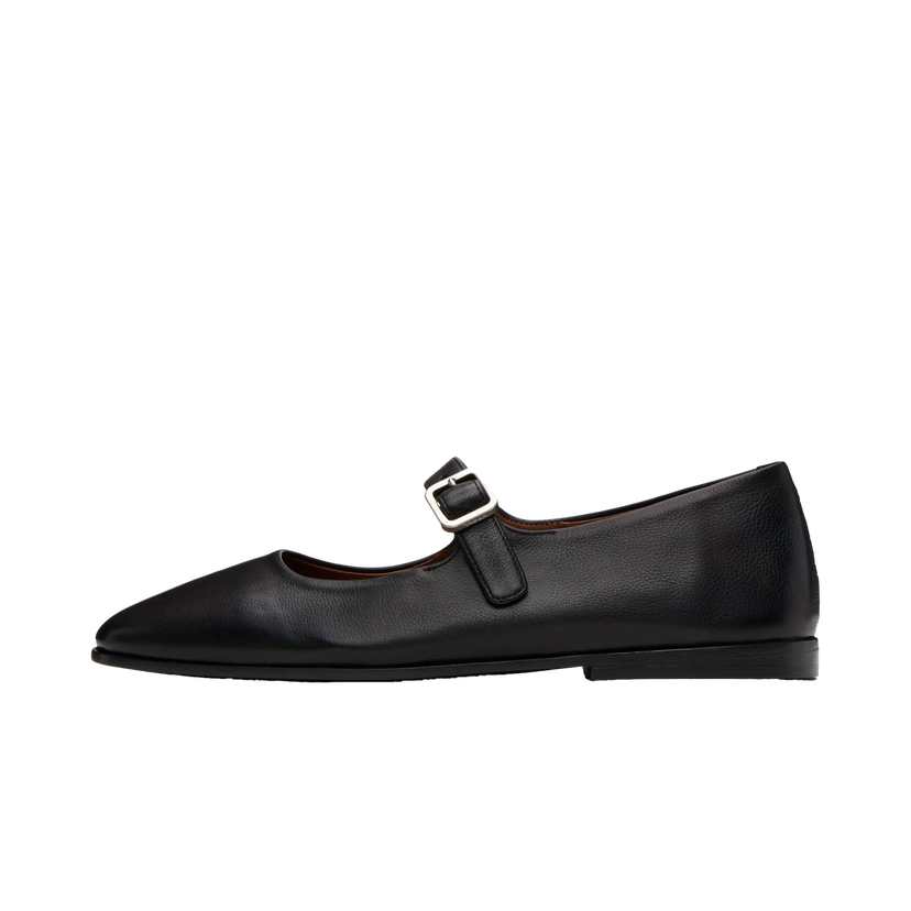 Кецове и обувки Marsèll Marsell Scivolo Leather Ballerina Flats Черно | MW8376 P010