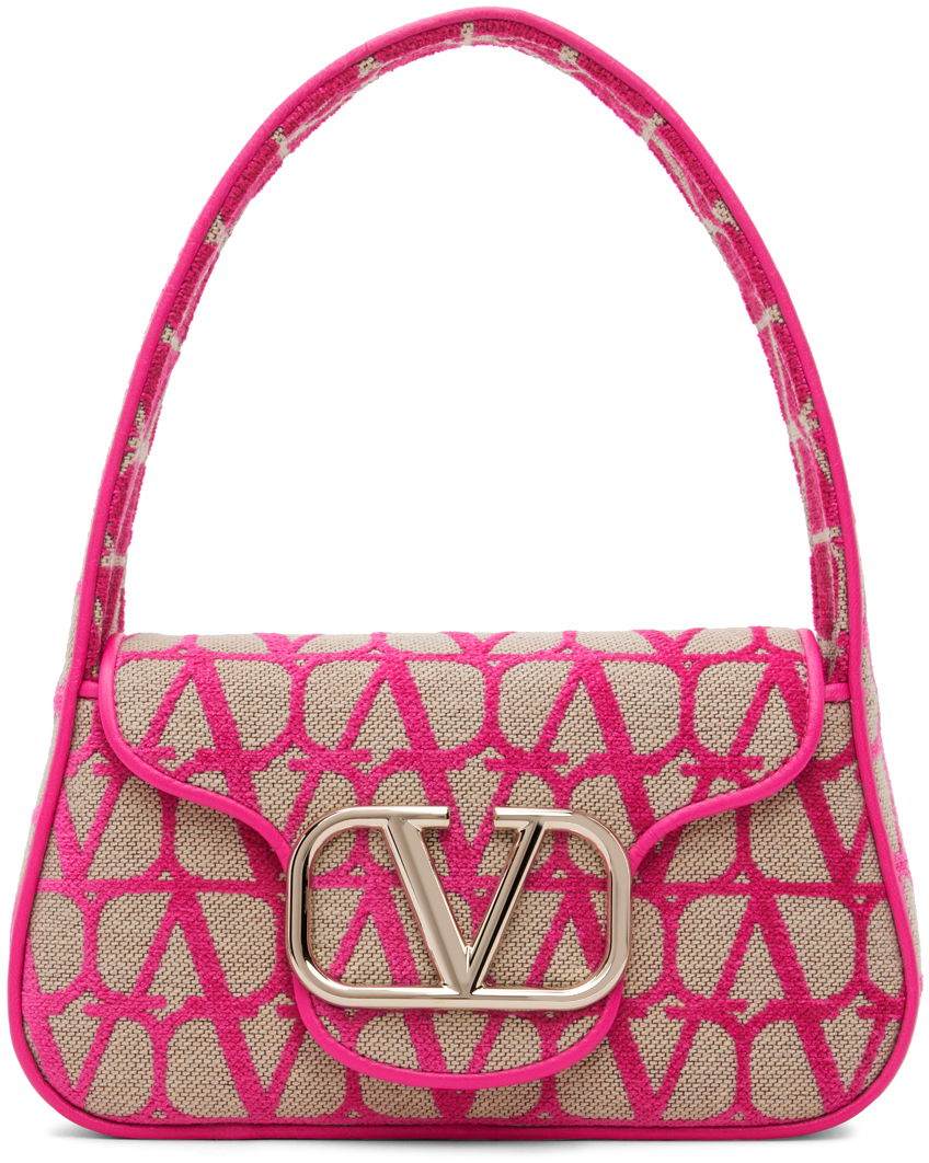 Чанта през рамо Valentino Garavani Pink & Beige VLogo Розово | 3W2B0M16JSQ, 0