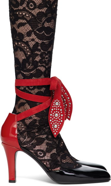 Кецове и обувки Valentino Valentino Garavani Foliefoliage Lace Heels Червено | 6W0S0LT5UTM, 0