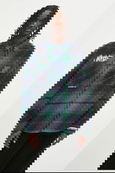 Риза AAPE by A Bathing Ape Main Long Sleeve Regular Fit Classic Collar Flannel Plaid Shirt Многоцветен | AAPSTM8504XXN, 0