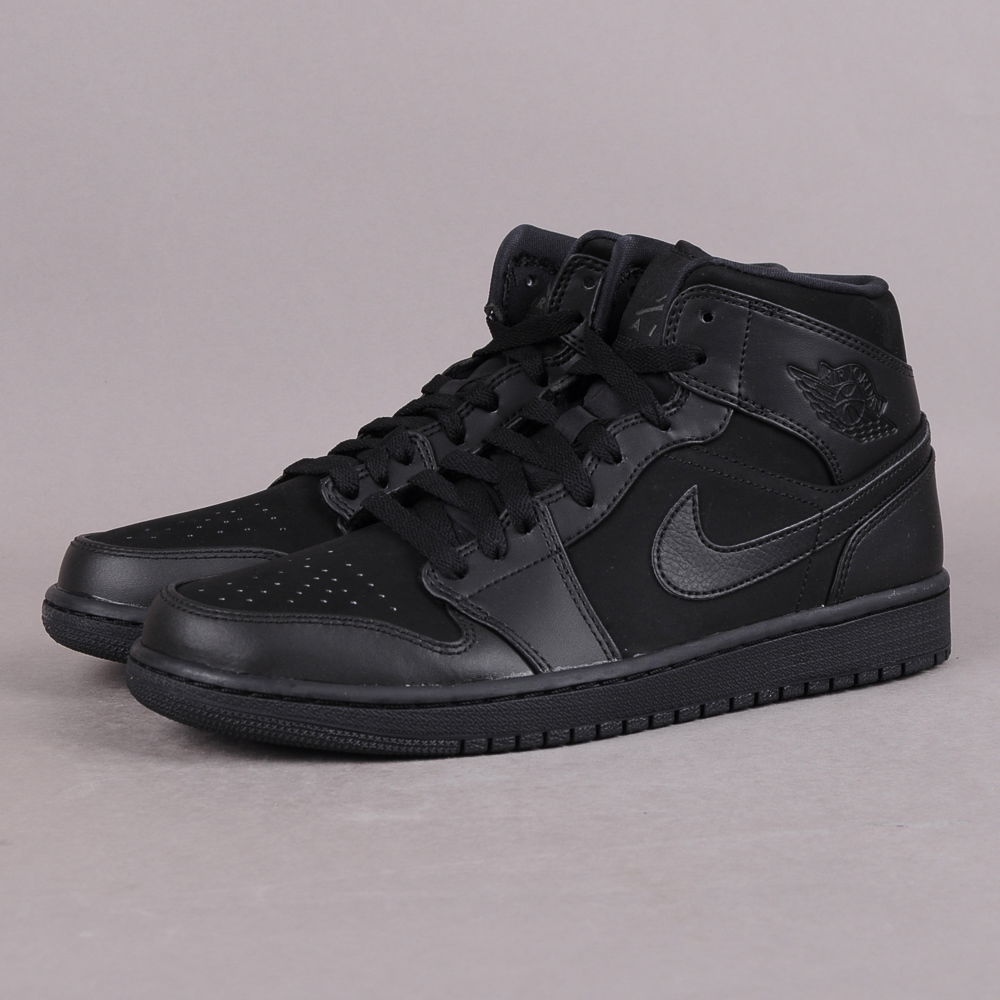 Кецове и обувки Jordan Air Jordan 1 Mid ''Triple Black'' Черно | 554724-011, 1