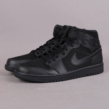 Кецове и обувки Jordan Air Jordan 1 Mid ''Triple Black'' Черно | 554724-011, 1