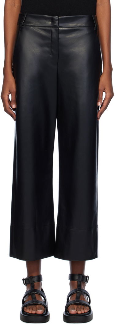 Панталони Max Mara Max Mara Faux-Leather Wide Leg Pants Черно | 2419781021600 MM13037, 0