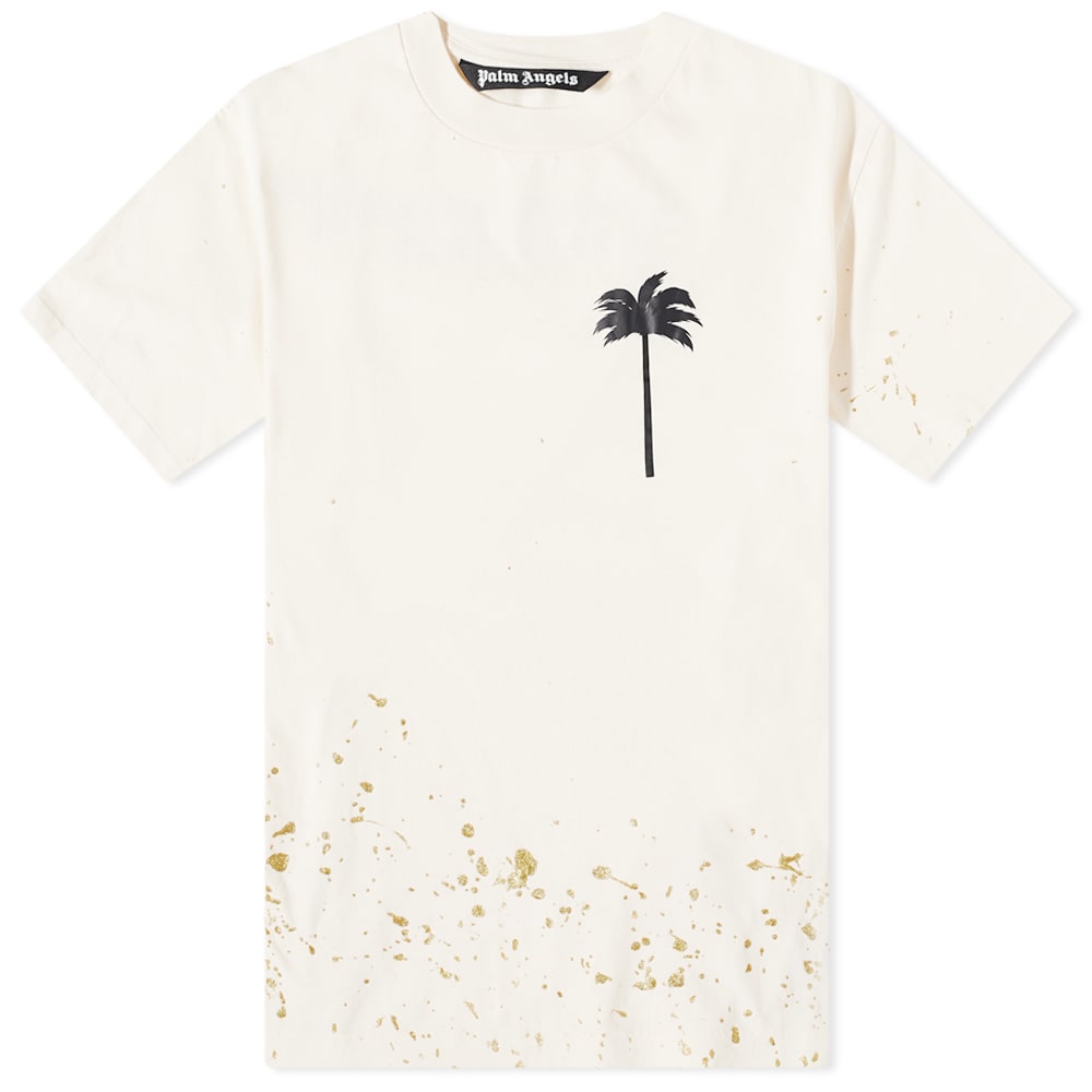 Тениска Palm Angels Painted Palm Tee Бяло | PMAA001F22JER0040410, 0