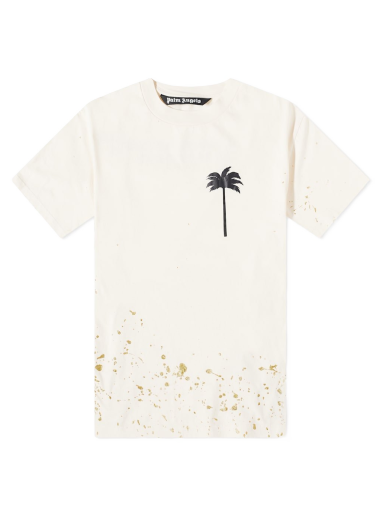 Тениска Palm Angels Painted Palm Tee Бяло | PMAA001F22JER0040410