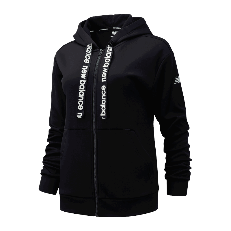 Суитчър New Balance Hoodie Черно | WJ13174BK, 0