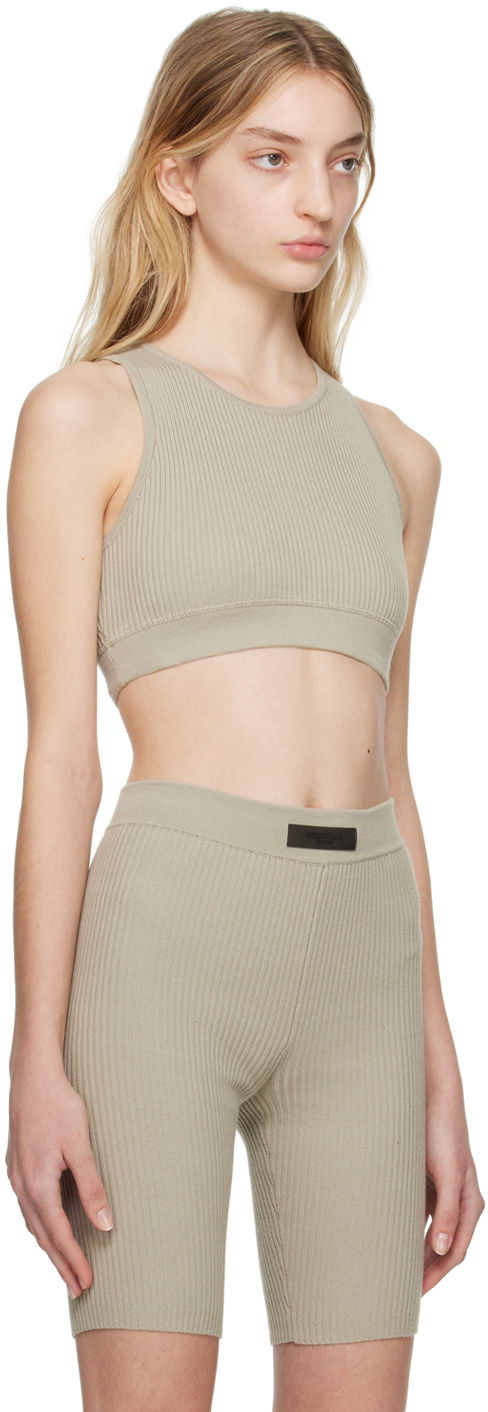 Потник Fear of God Fear of God ESSENTIALS Rib Tank Top Зелено | 125BT225153FW, 1