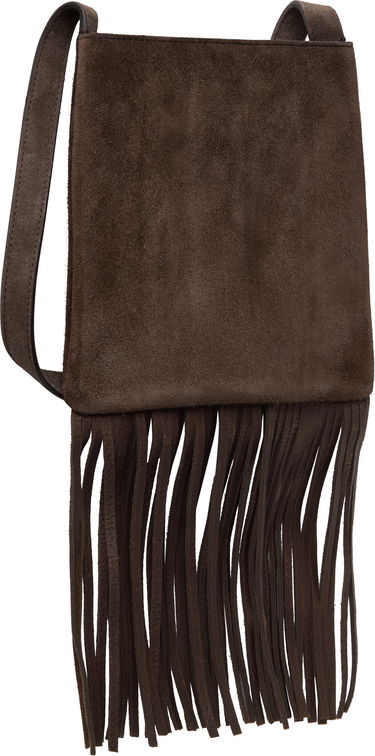 Чанта през рамо Valentino Valentino Garavani Nellcôte Suede Fringe Small Crossbody Bag Кафяво | 6W2B0R30TYW, 2