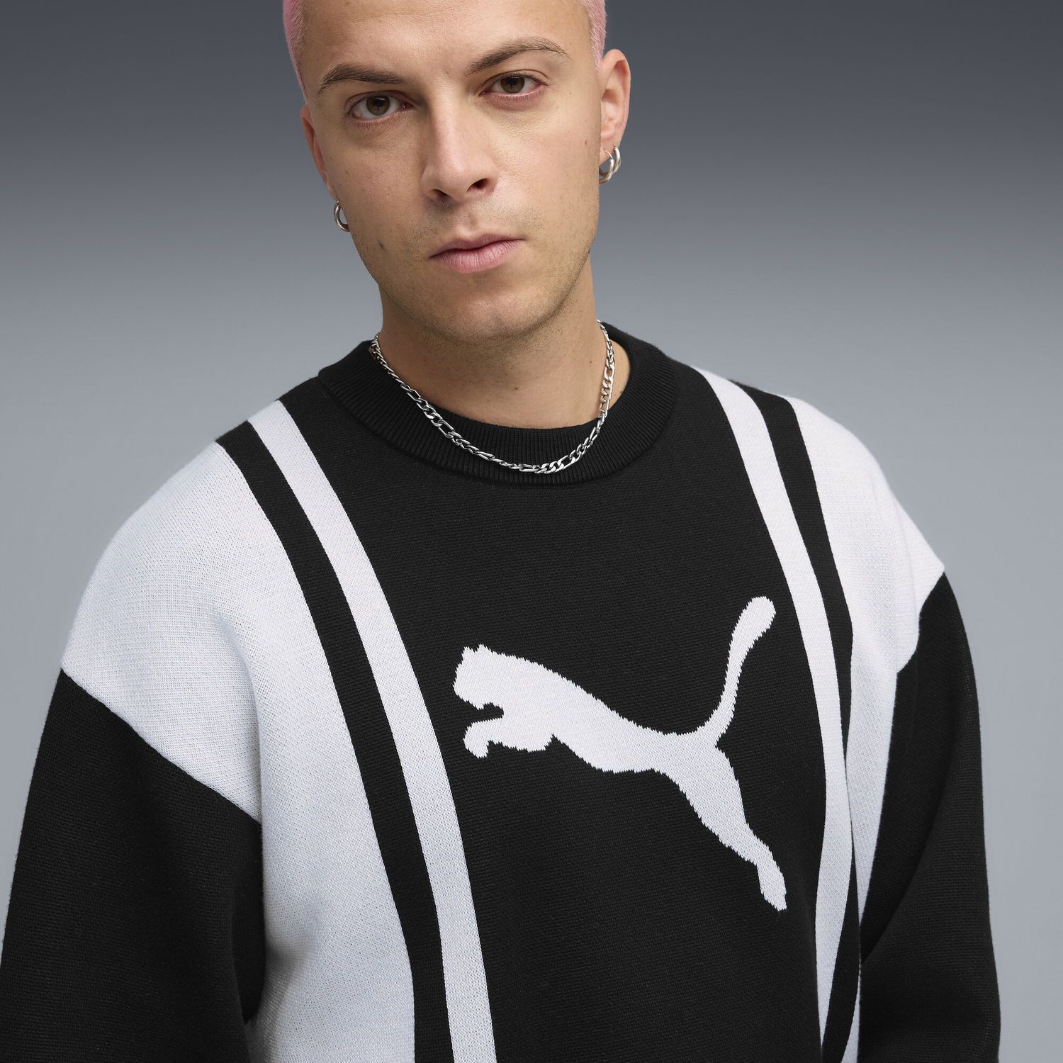 Пуловер Puma FUTURE.PUMA.ARCHIVE Relaxed Fit Knit Sweater Черно | 632294_01, 1