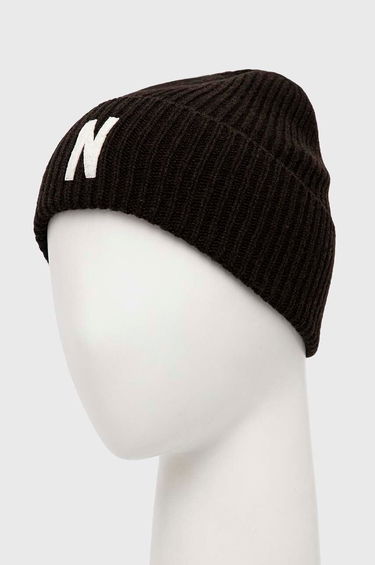 Шапка NORSE PROJECTS Merino Lambswool Rib N Logo Beanie Кафяво | N95.0953.1037, 1