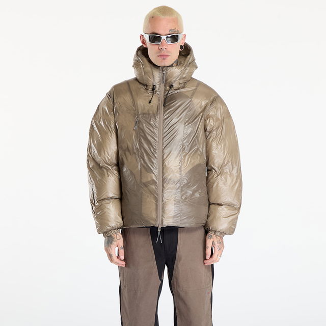 Translucent Puffy Synthetic Down Jacket L