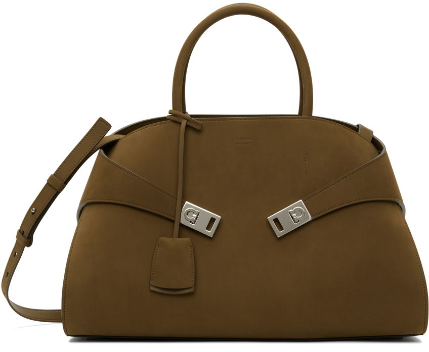 Дамска чанта FERRAGAMO Medium Hug Top Handle Bag Кафяво | 215921 - 768829, 0